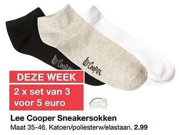 Promoties Lee cooper sneakersokken - Lee Cooper - Geldig van 29/07/2017 tot 05/08/2017 bij Zeeman