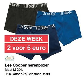 Promoties Lee cooper herenboxer - Lee Cooper - Geldig van 29/07/2017 tot 05/08/2017 bij Zeeman