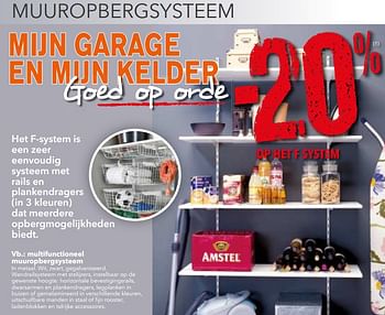 Promoties -20% multifunctioneel muuropbergsysteem - Huismerk - BricoPlanit - Geldig van 08/08/2017 tot 28/08/2017 bij BricoPlanit