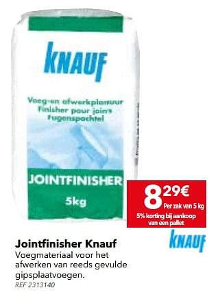Promoties Jointfinisher knauf - Knauf - Geldig van 08/08/2017 tot 28/08/2017 bij BricoPlanit