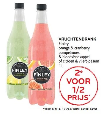 Promoties Vruchtendrank finley - Finley - Geldig van 09/08/2017 tot 22/08/2017 bij Alvo