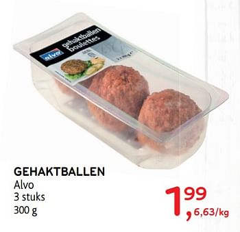 Promoties Gehaktballen alvo - Huismerk - Alvo - Geldig van 09/08/2017 tot 22/08/2017 bij Alvo
