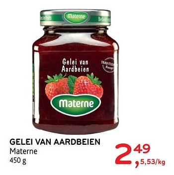 Promoties Gelei van aardbeien materne - Materne - Geldig van 09/08/2017 tot 22/08/2017 bij Alvo