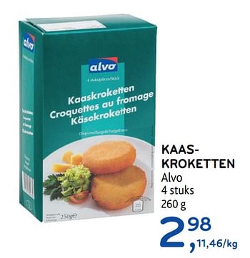 Promotions Kaaskroketten alvo - Produit maison - Alvo - Valide de 09/08/2017 à 22/08/2017 chez Alvo
