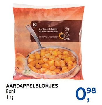 Promoties Aardappelblokjes boni - Boni - Geldig van 09/08/2017 tot 22/08/2017 bij Alvo
