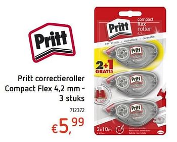 Promoties Pritt correctieroller compact flex - Pritt - Geldig van 27/07/2017 tot 20/09/2017 bij Dreamland