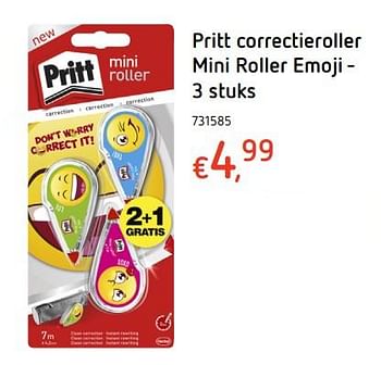 Promotions Pritt correctieroller mini roller emoji - Pritt - Valide de 27/07/2017 à 20/09/2017 chez Dreamland