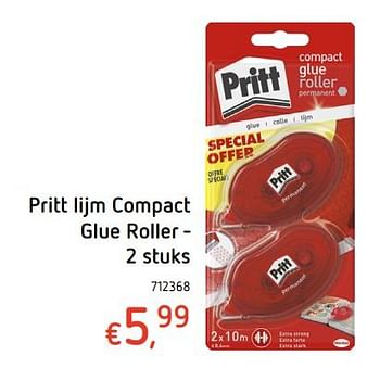 Promotions Pritt lijm compact glue roller - Pritt - Valide de 27/07/2017 à 20/09/2017 chez Dreamland