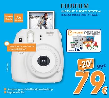 Promotions Fujifilm instant photo system instax mini 8 party pack - Fujifilm - Valide de 01/08/2017 à 27/08/2017 chez Krefel