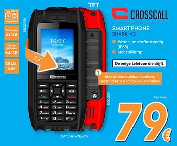 Promoties Crosscall smartphone shark-v2 - Crosscall - Geldig van 01/08/2017 tot 27/08/2017 bij Krefel
