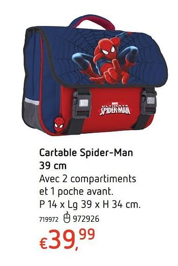 Promoties Cartable spider-man - Spider-man - Geldig van 27/07/2017 tot 02/09/2017 bij Dreamland