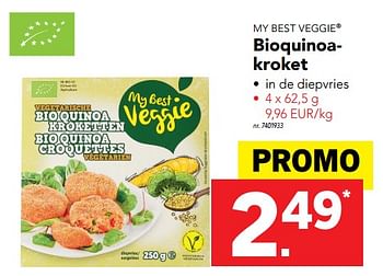 Promotions Bioquinoakroket - My Best Veggie - Valide de 14/08/2017 à 19/08/2017 chez Lidl