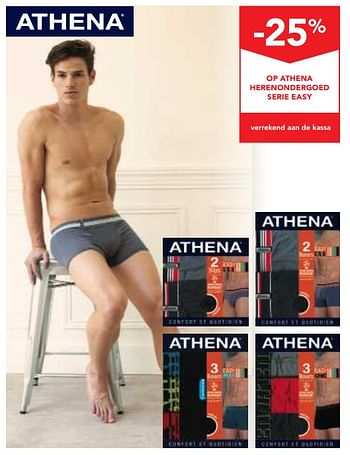 Promoties -25% op athena herenondergoed serie easy - Athena - Geldig van 09/08/2017 tot 22/08/2017 bij Makro