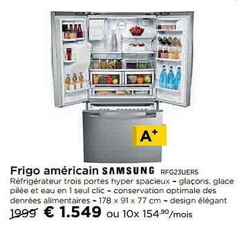 Promotions Frigo américain samsung rfg23uers - Samsung - Valide de 01/08/2017 à 30/08/2017 chez Molecule