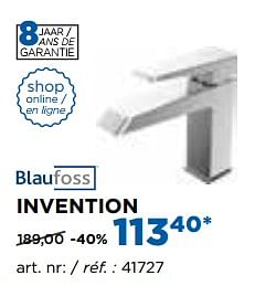 Promoties Invention wastafelkranen - robinets de lavabo - Blaufoss - Geldig van 01/08/2017 tot 27/08/2017 bij X2O