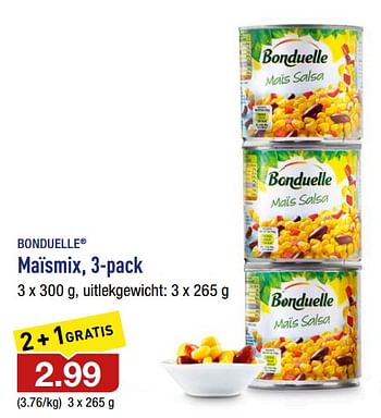 Promoties Maïsmix - Bonduelle - Geldig van 16/08/2017 tot 21/08/2017 bij Aldi