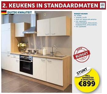 Promotions Budget keuken - Produit maison - Zelfbouwmarkt - Valide de 22/08/2017 à 25/09/2017 chez Zelfbouwmarkt