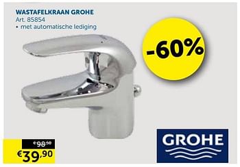 Promotions Wastafelkraan grohe - Grohe - Valide de 22/08/2017 à 25/09/2017 chez Zelfbouwmarkt