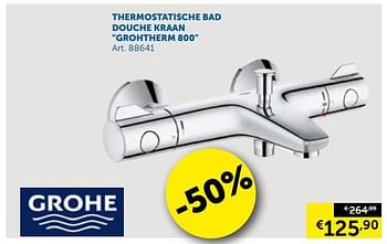 Promoties Thermostatische bad douche kraan grohtherm 800 - Grohe - Geldig van 22/08/2017 tot 25/09/2017 bij Zelfbouwmarkt