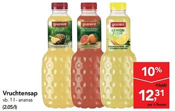 Promoties Vruchtensap - Granini - Geldig van 23/08/2017 tot 05/09/2017 bij Makro