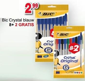 Promoties Bic crystal blauw - BIC - Geldig van 10/08/2017 tot 04/09/2017 bij Deproost