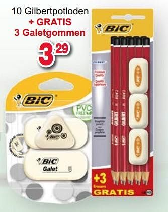 Promoties Bic 10 gilbertpotloden - BIC - Geldig van 10/08/2017 tot 04/09/2017 bij Deproost
