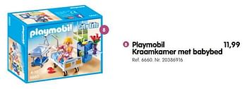 Promotions Playmobil kraamkamer met babybed - Playmobil - Valide de 11/08/2017 à 11/09/2017 chez Fun