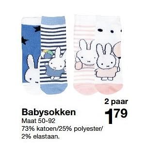 Promoties Babysokken - Huismerk - Zeeman  - Geldig van 19/08/2017 tot 26/08/2017 bij Zeeman