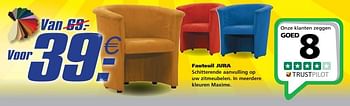 Promotions Fauteuil jura - Produit maison - Seats and Sofas - Valide de 20/08/2017 à 26/08/2017 chez Seats and Sofas
