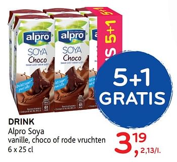 Promotions Drink alpro soya - Alpro - Valide de 23/08/2017 à 05/09/2017 chez Alvo