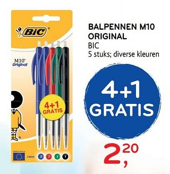 Promoties Balpennen m10 original bic - BIC - Geldig van 23/08/2017 tot 05/09/2017 bij Alvo