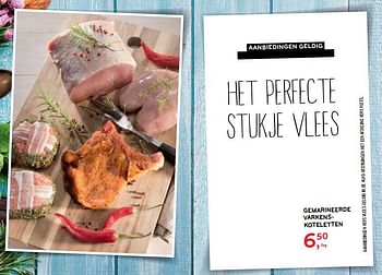 Promoties Gemarineerde varkenskoteletten - Huismerk - Alvo - Geldig van 30/08/2017 tot 05/09/2017 bij Alvo