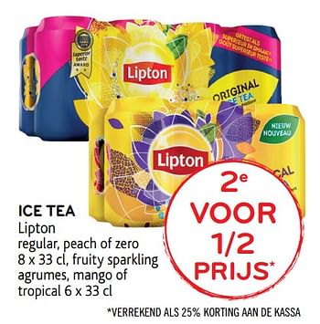 Promoties Ice tea lipton - Lipton - Geldig van 23/08/2017 tot 05/09/2017 bij Alvo