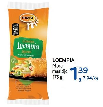 Promoties Loempia mora maaltijd - Mora - Geldig van 23/08/2017 tot 05/09/2017 bij Alvo