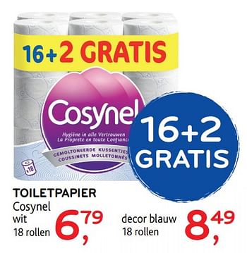 Promoties Toiletpapier cosynel - Cosynel - Geldig van 23/08/2017 tot 05/09/2017 bij Alvo