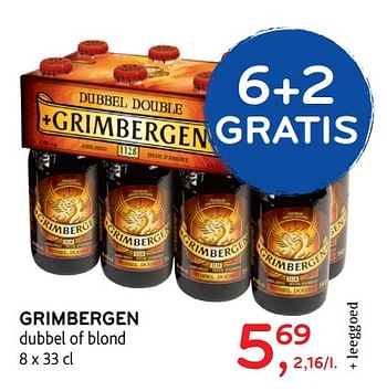 Promoties Grimbergen dubbel of blond - Grimbergen - Geldig van 23/08/2017 tot 05/09/2017 bij Alvo