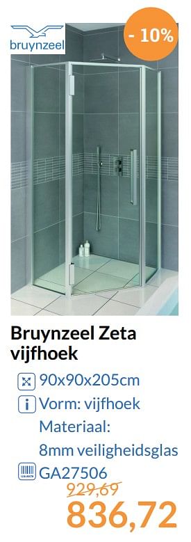 Promotions Bruynzeel zeta vijfhoek - Bruynzeel - Valide de 01/09/2017 à 30/09/2017 chez Magasin Salle de bains