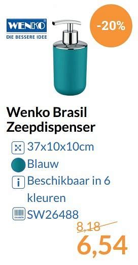 Promoties Wenko brasil zeepdispenser - Wenko - Geldig van 01/09/2017 tot 30/09/2017 bij Sanitairwinkel