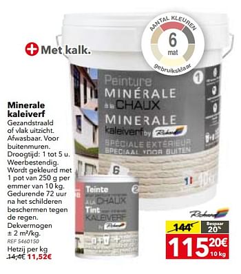 Promotions Minerale kaleiverf - Produit maison - BricoPlanit - Valide de 29/08/2017 à 25/09/2017 chez BricoPlanit