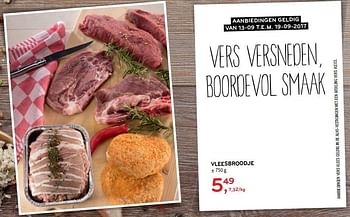 Promoties Vleesbroodje - Huismerk - Alvo - Geldig van 13/09/2017 tot 19/09/2017 bij Alvo
