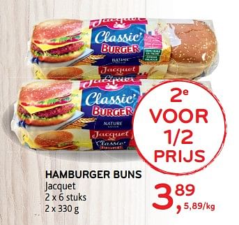 Promoties Hamburger buns jacquet - Jacquet - Geldig van 06/09/2017 tot 19/09/2017 bij Alvo