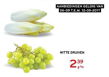 Promotions Witte druiven - Produit maison - Alvo - Valide de 06/09/2017 à 12/09/2017 chez Alvo