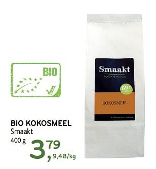 Promoties Bio kokosmeel smaakt - Smaakt - Geldig van 06/09/2017 tot 19/09/2017 bij Alvo