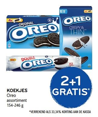 Promoties 2+1 gratis koekjes oreo assortiment - Oreo - Geldig van 06/09/2017 tot 19/09/2017 bij Alvo