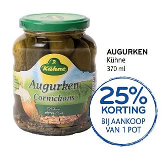 Promoties Augurken kühne - Kühne - Geldig van 06/09/2017 tot 19/09/2017 bij Alvo