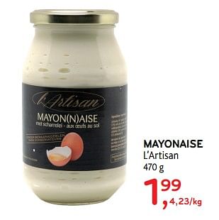 Promoties Mayonaise l `artisan - L ’Artisan - Geldig van 06/09/2017 tot 19/09/2017 bij Alvo