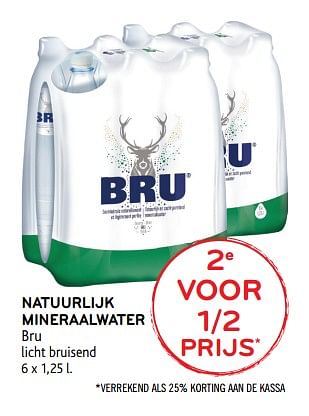 Promoties Natuurlijk mineraalwater bru licht bruisend - Bru - Geldig van 06/09/2017 tot 19/09/2017 bij Alvo