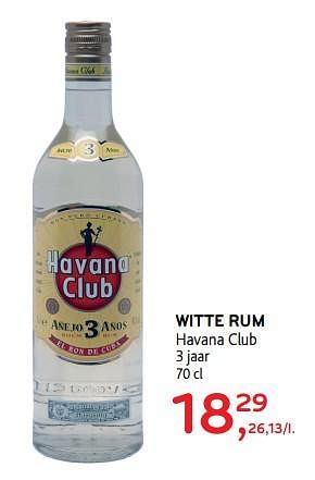 Promoties Witte rum havana club - Havana club - Geldig van 06/09/2017 tot 19/09/2017 bij Alvo