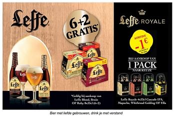Promoties Geldig bij aankoop van leffe blond, bruin of ruby - Leffe - Geldig van 06/09/2017 tot 19/09/2017 bij Alvo