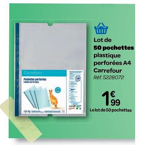 carrefour pochette plastique